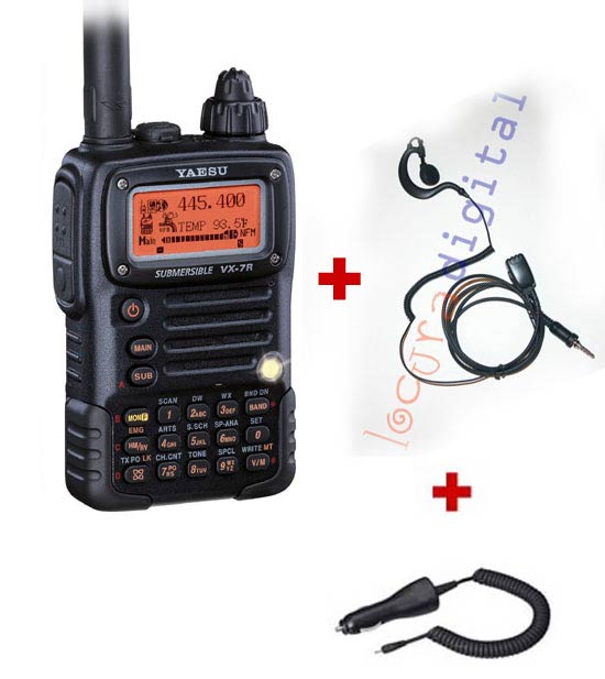 YAESU VX-7REN Walkie Color BLACK Triband HF / VHF / UHF + 1 Pingani...